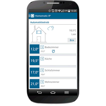 HomeMatic control via smartphone, tablet and PC